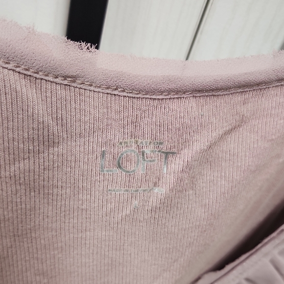 LOFT Dusty Rose Pink Ruffled Tank Top - Picture 2 of 6